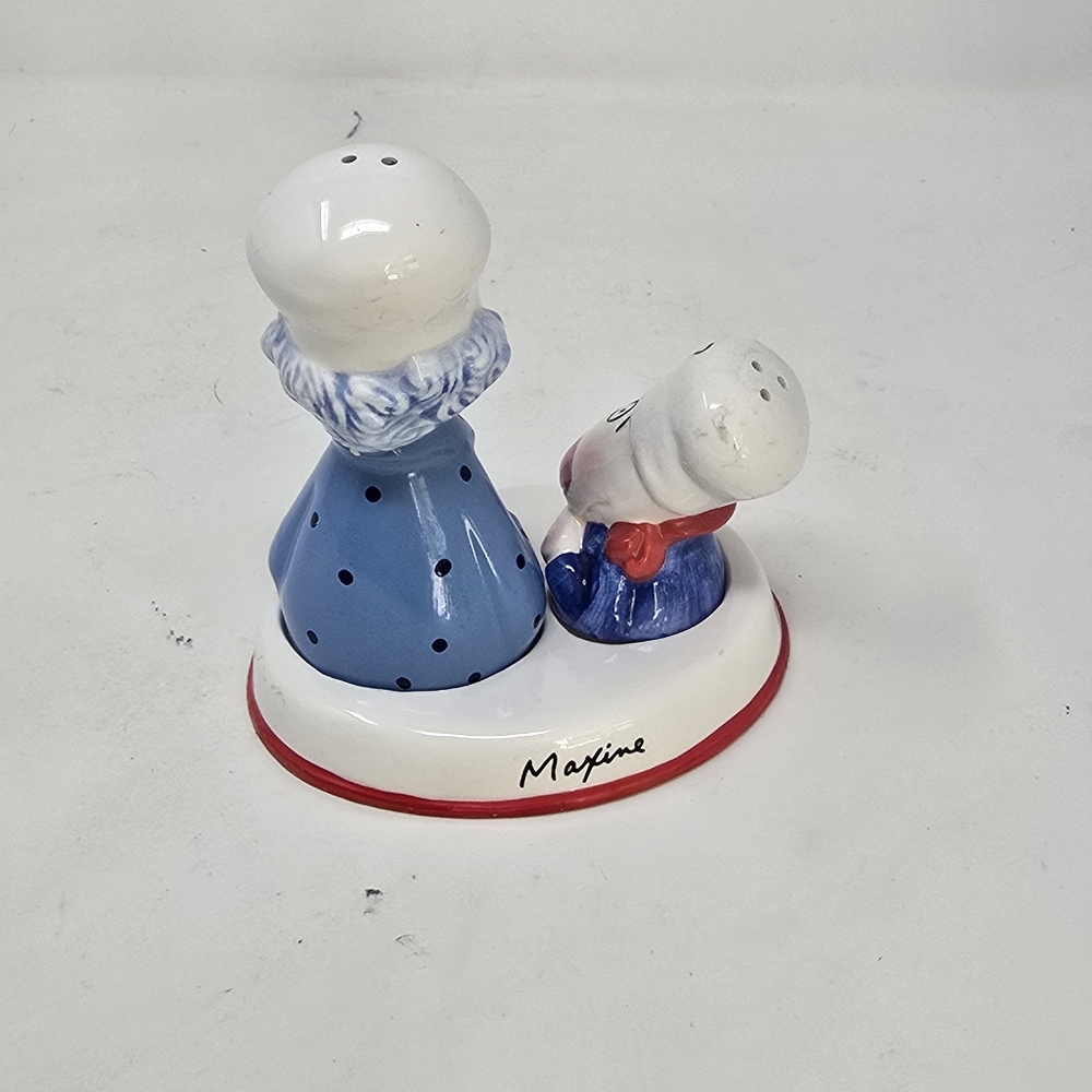 Show Box Hallmark Maxine & Floyd Eat Up & Do Dishes salt & pepper shakers - Picture 2 of 6